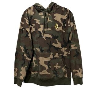 Volcom Men’s Small Camo Long Sleeve Hoodie Sweatshirt Y7